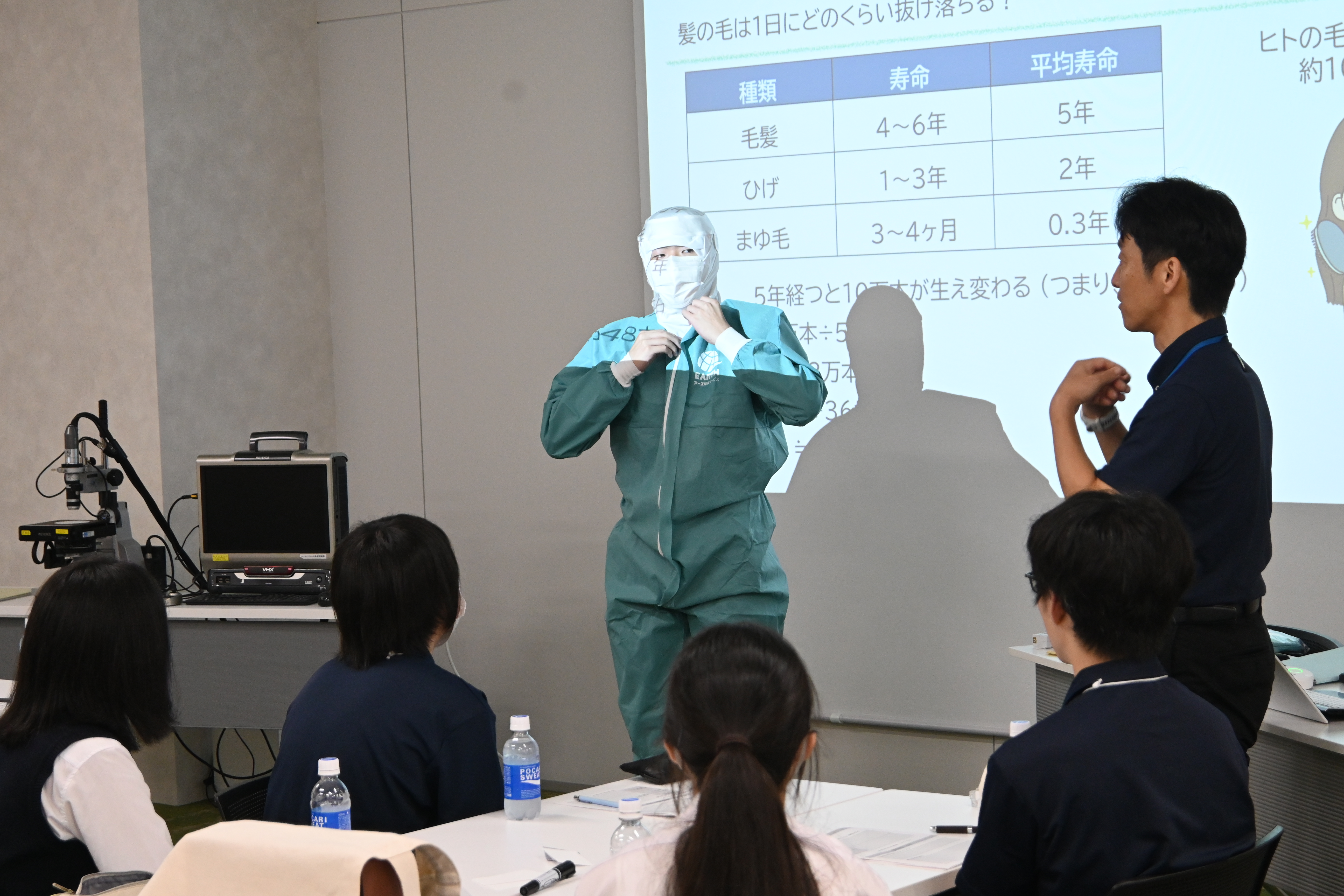 保護服の更衣体験